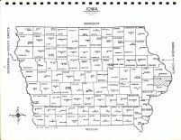 Iowa State Map, Clinton County 1966